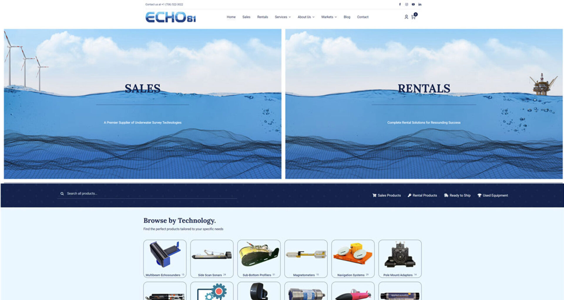 ECHO81 New Website New Website ECHO81 is Premier Supplier of Underwater Survey Technologies Rental Sales Training Offshore Hydrography Geophysics.